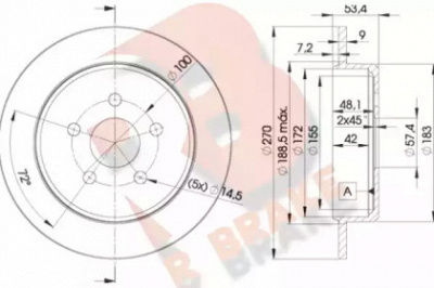 R BRAKE 78rbd25114 -  Тормозной диск